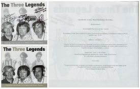Multi Signed by Malcolm Macdonald, Eric Gates & Bernie Salven. The Three Legends Hardback Book. Good