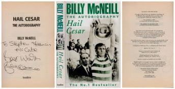 Signed Billy Mcneill The Autobiography Hail Cesar Book. Paper Back-First Edition. By Headline