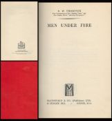 Men Under Fire Hardback Book by R. W. Thompson. Published by Macdonald and Co of London. Red Cloth