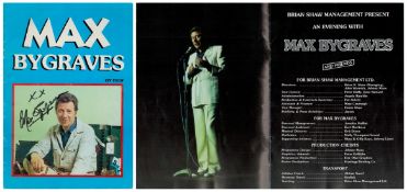 Max Bygraves Signed On Tour Programme. Good condition. We combine postage on multiple winning lots