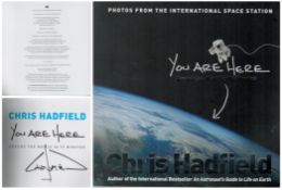 Chris Hadfield Signed. You Are Here-Around the World in 92 Minutes Book. (Photos From The
