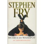 Book. Stephen Fry Signed 1st Edition Hardback Book Titled Moab Is My Washpot. Published in 1997.