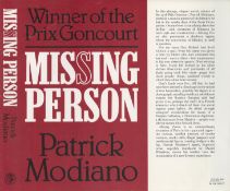 Patrick Modiano Missing Person Publisher Jonathan Cape. Jacket design by Mo Mohan. Excellent