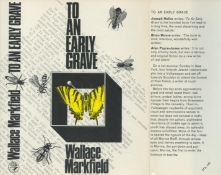 Wallace Markfield To an Early Grave Publisher Jonathan Cape. Jacket design by Jan Pienkowski.