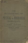 1900 illustrated price list of Physical and Mechanical Instruments made by the Société Genevoise,