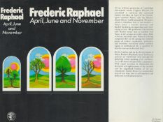 Frederic Raphael April, June and November Publisher Jonathan Cape. Jacket design by Bill Botten.