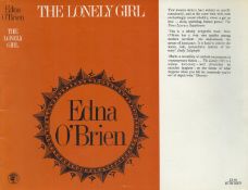 Edna O'Brien The Lonely Girl Publisher Jonathan Cape. Jacket design by M. Mohan. Photograph of the