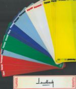 The following lot is comprised of 16 plastic type bookmarks. 8" x 2½", in various colours, mainly of