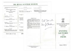 Hugh Falkus, naturalist and film director signed programme from the Royal Scottish Museum Evening
