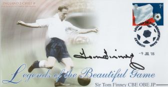 Football Tom Finney signed Legends of the Beautiful Game Sir Tom Finney CBE OBE commemorative FDC pm