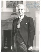 Sir Greville Spratt GBE TD DL Dlitt, Lord Mayor of London1987-88, signed 6 x 8 black & white