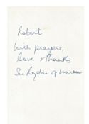 Margaret Susan Cheshire, Baroness Ryder of Warsaw best known as Sue Ryder signed postcard (