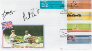 Olympic Rowing James Cracknell and Mathew Pinsent signed Sporting Heroes Internetstamps FDC PM
