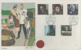 Neil Greer signed FDC 5 stamps plus double post marks Equity celebrates British Film Year 8th