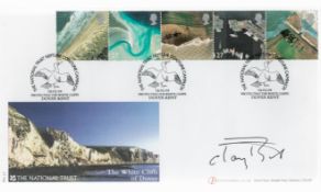 Sailing Chay Blyth signed The National Trust White Cliffs of Dover Internetstamps FDC triple PM
