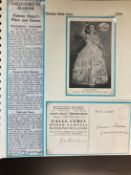 Opera singer Amelita Galli Curci signed postcard 1934. Set on A4 descriptive page with newspaper