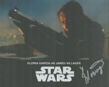 Gloria Garcia signed star wars 10x8 colour photo. Good condition. All autographs are genuine hand