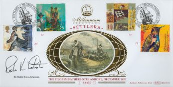 Sailing Sir Robin Knox Johnston signed Settlers The Pilgrim Fathers Step Ashore December 1620 Benham