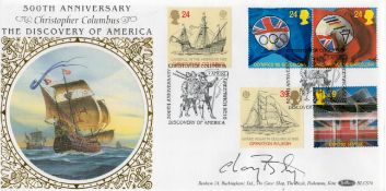 Sailing Chay Blyth signed 500th Anniversary Christopher Columbus The Discovery of America Benham FDC