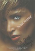 Dannii Minogue signed promo colour photo card. Is an Australian singer, television personality and