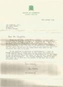Ian Stewart MP TLS on House of Commons headed paper dated 19th October 1981. Discusses impact of