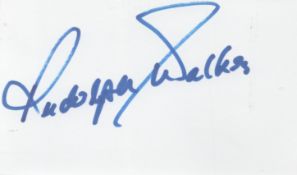 Rudolph Walker signed 5x3inch white card. Good condition. All autographs are genuine hand signed and