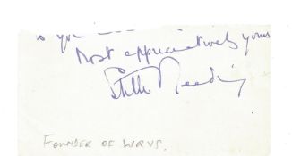 Stella Reading, founder of the WRVS signature on excerpt from ALS. Good condition. All autographs