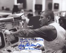 Eugene Kranz flight director Apollo 16 launch day signed 10x8inch black and white photo. From single
