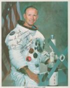 Gerald P Carr signed NASA original 10x8 inch colour photo pictured in white space suit dedicated.