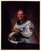 Thomas P Stafford signed 10x8 inch colour photo pictured in space suit. From single vendor Space