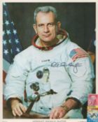 Donald K. Slayton signed 10x8 inch colour photo includes Cape Canaveral PM and stamps. From single