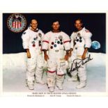 Charles Duke signed NASA Apollo 16 original 10x8 inch colour photo picturing Prime Crew of Tenth