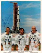 Eugene Cernan signed NASA Prime Crew of Fourth Manned Apollo Mission original 10x8 inch colour