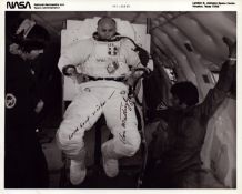 Thomas K. Mattingly II signed NASA original 10x8 inch black and white photo pictured during the