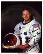 Neil Armstrong signed original NASA 10x8 inch colour photo pictured in Space suit dedicated . From