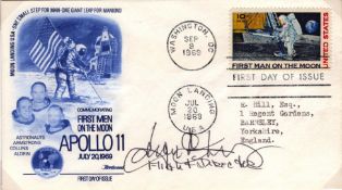 Eugene Kranz signed Apollo 11 FDC. Double postmarked. From single vendor Space Astronaut