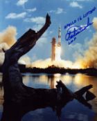 Charles M Duke JR signed 10x8 inch colour photo picturing Apollo 16 launch inscribed Apollo 16