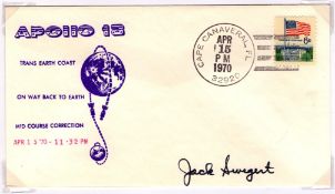 Apollo 13 Jack Swigert signed cover Trans Earth Coast On Way Back to Earth PM Cape Canaveral FL