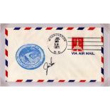 James B. Irwin signed Apollo 15 commerative envelope via air mail PM Washington Jul 26 A.M 1971 D.C.
