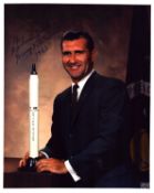 Richard Gordon JR signed 10x8 inch colour photo pictured in suit. From single vendor Space Astronaut
