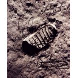 Astronaut multi signed 10x8 inch Footprint on the moon photo includes Charlie Duke, Gene Cernan,