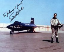 Scott Crossfield signed 10x8inch colour photo. Dedicated. From single vendor Space Astronaut