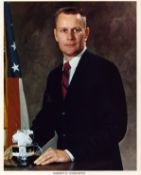 Robert F Overmyer signed official NASA 10x8inch colour business suit photo. From single vendor Space