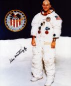 Thomas K. Mattingly, II signed Apollo 16, 10x8 inch colour photo pictured in space suit. From single