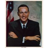 Donn F. Eisele signed NASA original 10x8 inch colour photo pictured in suit. From single vendor