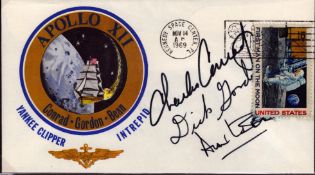 Charles Conrad Jr, Richard F Gordon and Alan L Bean signed Apollo XII Yankee Clipper Intrepid