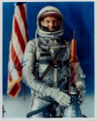 Gordon Cooper signed 10x8inch colour official NASA spacesuit photo. From single vendor Space