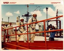 Gordon Cooper JR signed NASA original 10x8 inch colour photo dedicated. From single vendor Space