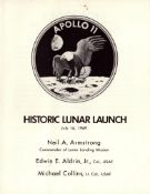 Apollo XI vintage Stouffers quarantine food menu showing the food the Astronaut had for 21 days