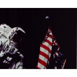 Harrison H. Schmitt signed original 10x8 inch colour photo pictured during Apollo XVII mission. From